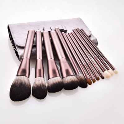 12PCS High-end Synthetic Hair Makeup Brush Set Private Label Low MOQ Make Up Brushes With Makeup Bag