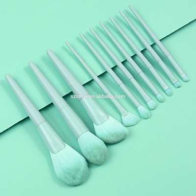 10pcs Blue Make Up Brushes High Quality Makeup Brush For Powder Foundation Cosmetic Eyebrow Eyeshadow Brush Set Maquiagem